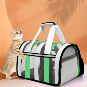 Kdkad Cat Carrying Case, Pet Dog Carrier, Soft-Sided Cat Bag, Pet Travel Carrier Up to 15 Lb, Collapsible Cat Carrier Dog Carrier for Medium Cats Small Cats Dogs