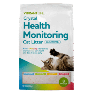 Vibrant Life Crystal Health Monitoring Cat Litter, Unscented, 8 lb