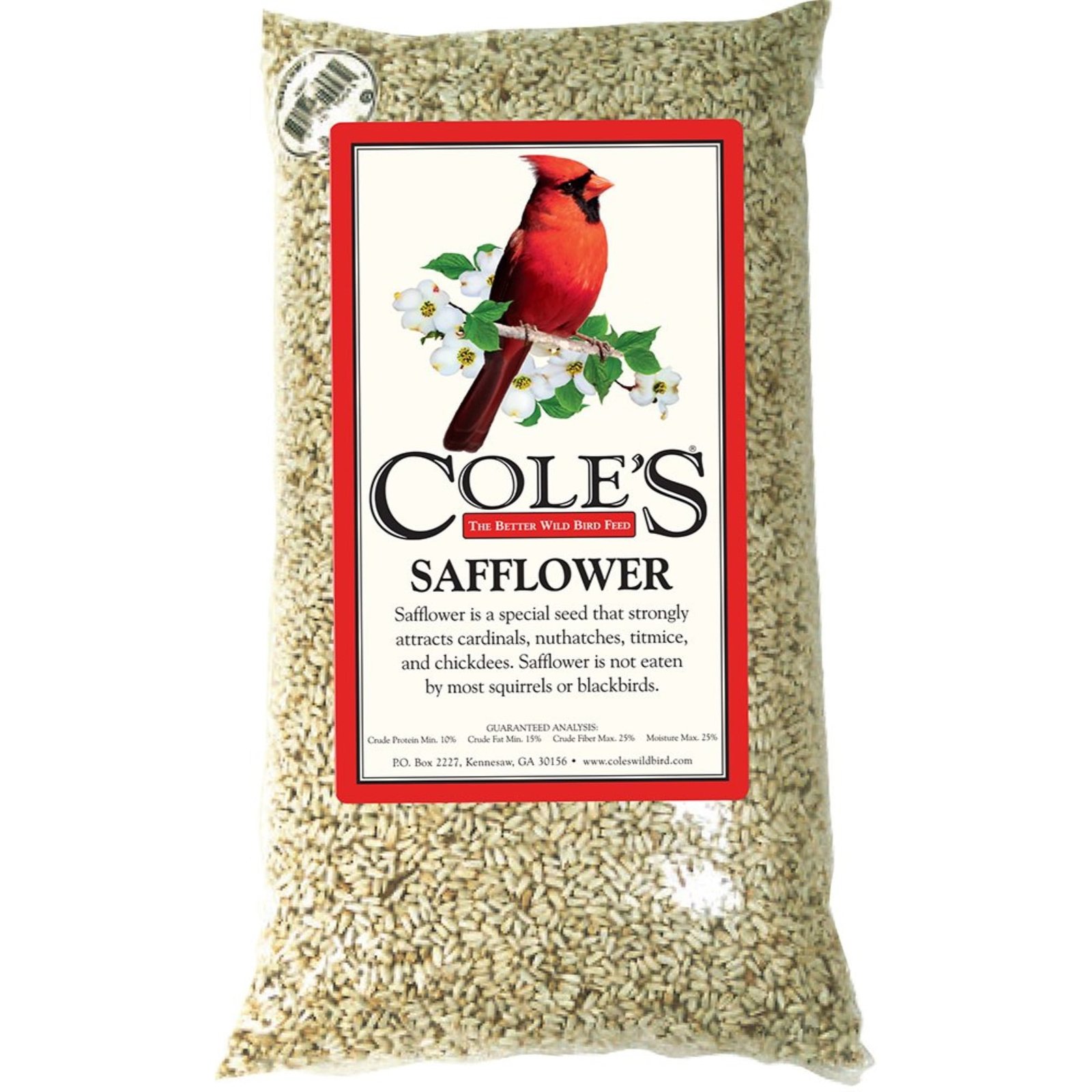 Cole’s Safflower Bird Seed, 20 lb bag