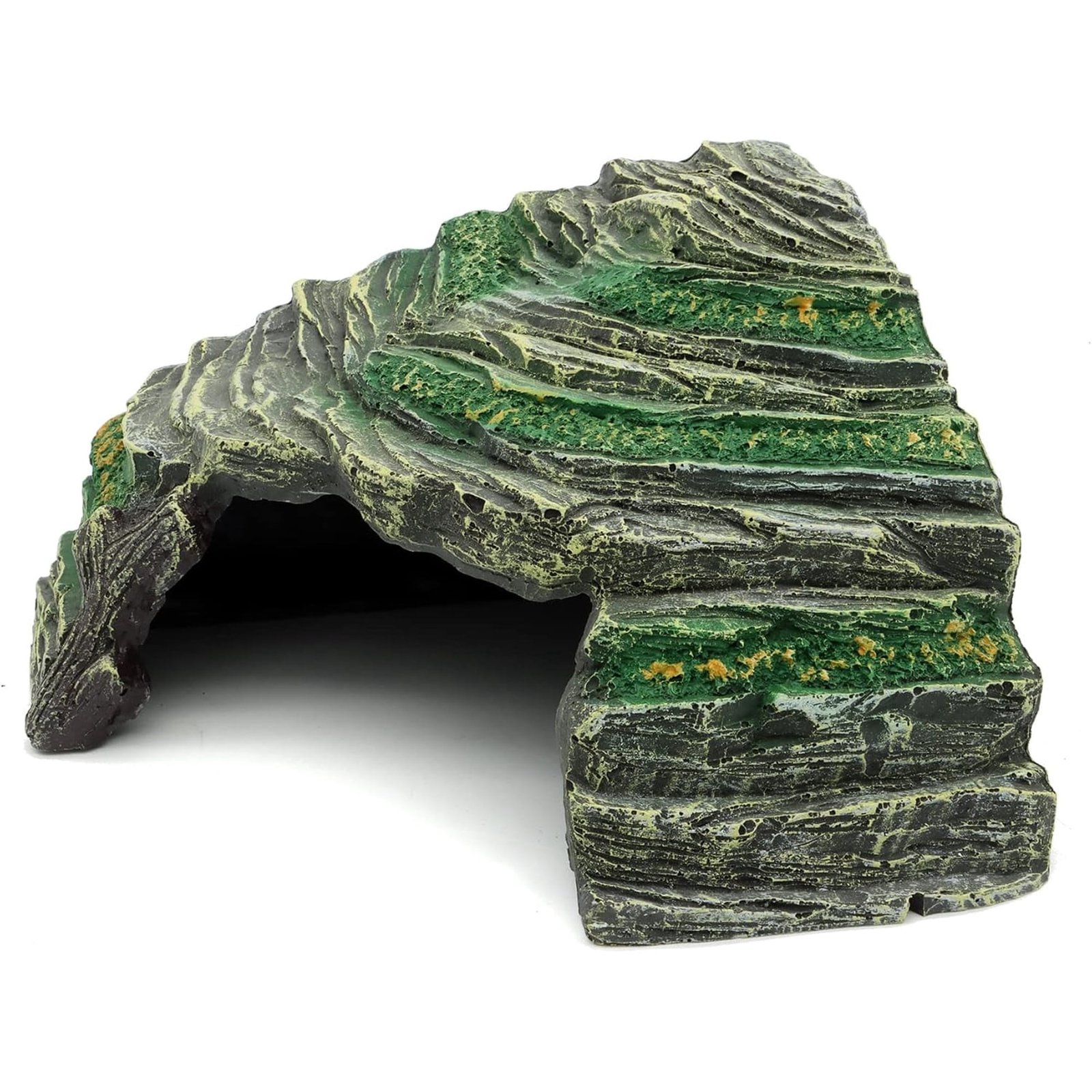 Medium Reptile Hide, Reptile Hides and Caves Terrarium Decor, Aquarium Cave Reptile Tank Accessories, Turtle Tank Decor Reptile Decor for Amphibians, Fish and Small Pets