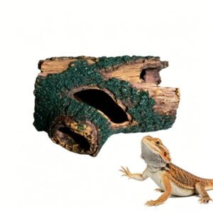 Reptile Hideout Resin Gecko Bark Trunk Habitats for Lizard Spiders Frogs