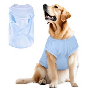 Dog Cooling Vest – Summer Breathable T-Shirt for Small Medium Large Dogs – Tie Dye Sun Protection Pet Clothes – Quick Dry Lightweight Sleeveless Tank Top Dog Apparel