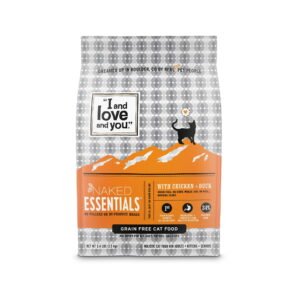 “I and love and you” Naked Essentials Chicken & Duck Flavor Dry Cat Food Grain-Free, 3.4 lb. Bag