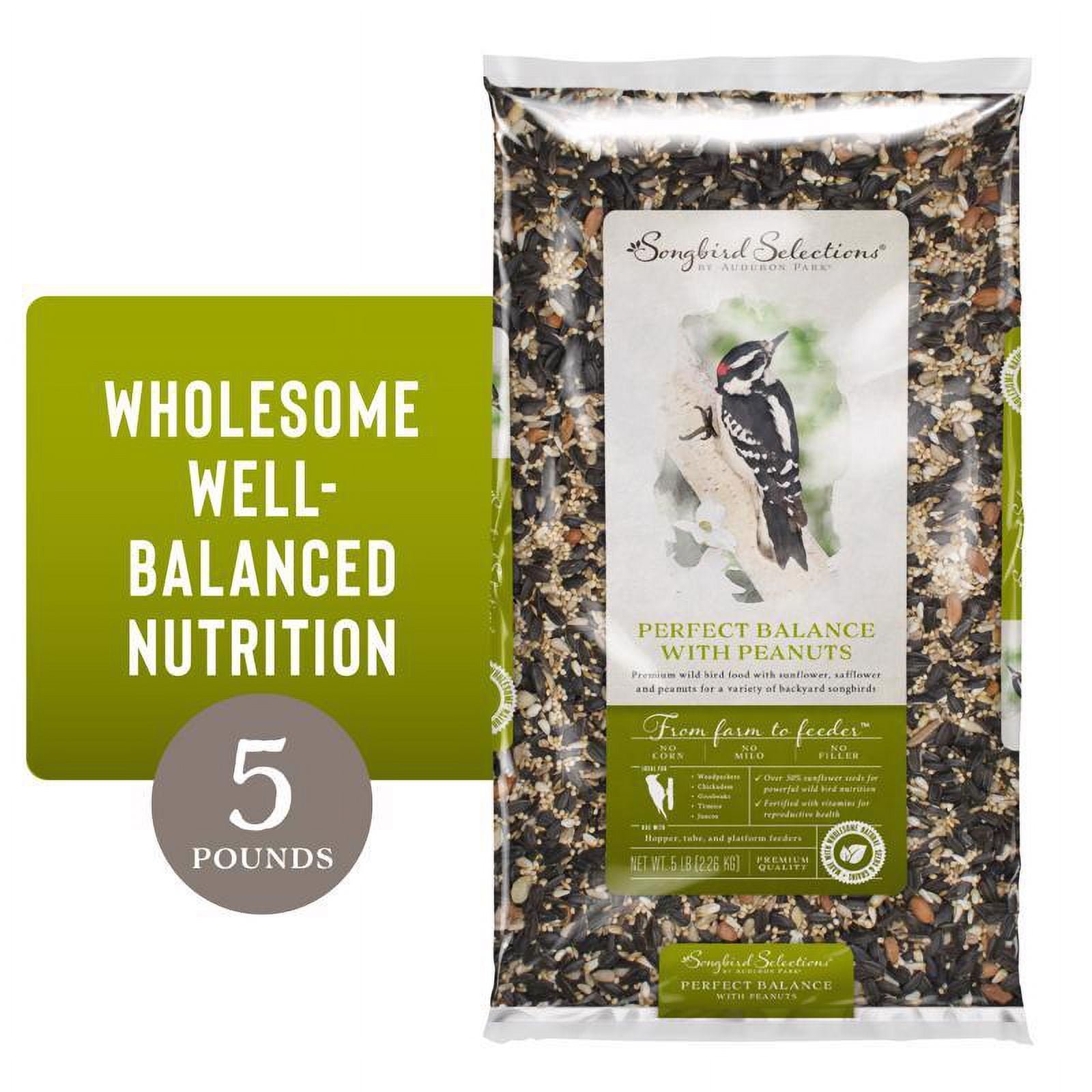 Golden Harvest Audubon Park Songbird Selections Wild Bird/Poultry Bird Seed Black Oil Sunflower 5 lb.
