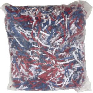 1655 USA Crinkle Paper Foraging Fill Red White Blue Shredded Cage Enrichment Refill Handcrafted by Impeckable Bird Toys for Budgies Conures Amazons African Greys Macaws and Other Pet Birds