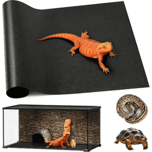 CYFW Reptile Mat 40 Gallon 1Pack 18X36,Bearded Dragon Tank Accessories,Terrarium Liner Bedding,Non-Adhesive Reptile Substrate Mat for Leopard Gecko,Snake,Lizard,Tortoise,Iguana Tank