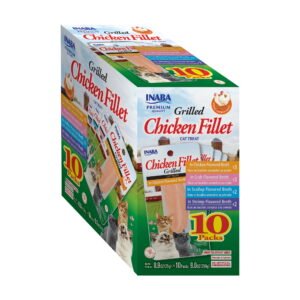 INABA Grilled Fillets for Cat, 10 Fillets, Chicken Fillet Variety Box