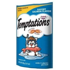12-pack Mars Whiskas Temptations Cat Treats Savory Salmon Flavor – Dry – 12 Pack, 3 oz — Residential Use, Standard Application