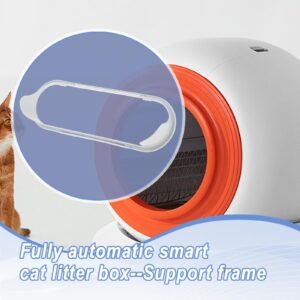 EHJRE Cat Litter Box Accessories, Including Cat Litter And Replacement Parts for The Waste Bin. Made of PP Material for Efficient Waste Separation An Support frame
