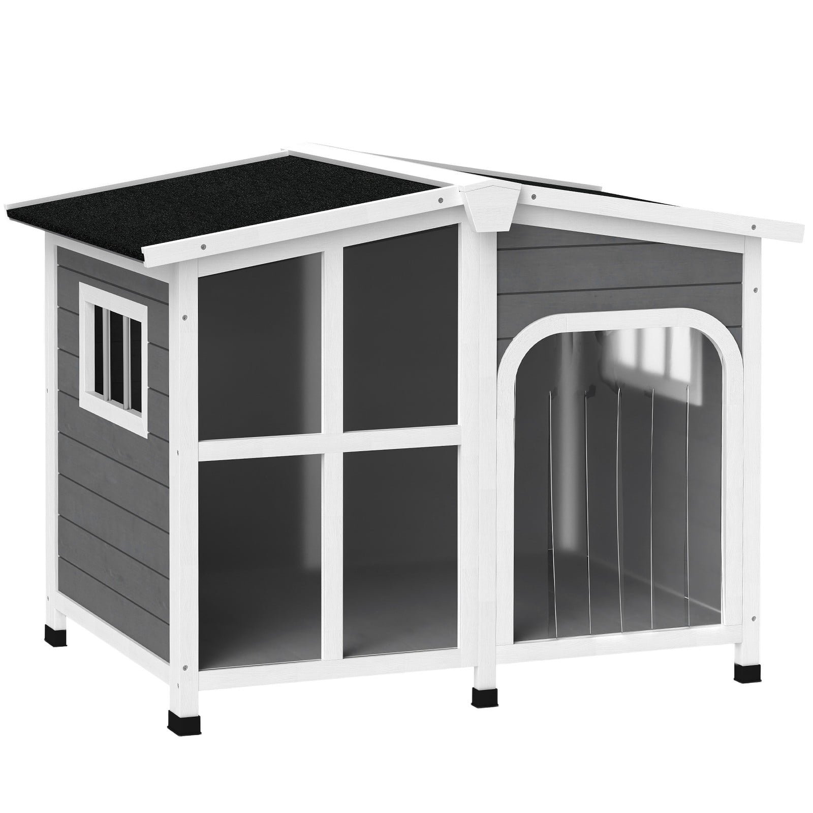 Giant Window Wooden Dog House for Large Dogs Outdoor & Indoor