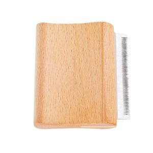 Wooden Deshedding Brush for Dogs, Cats & Horses, Deshedding Grooming Tool Curry Comb Pet Hair Removal Tool, Deshedding Dog Brush Combs for All Hair Types (3.35 Inch)