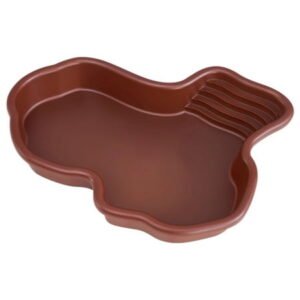 LKWLPD Turtle Pond Large Reptile Water Bowl Reptile Water Dish Turtle Tank Accessories for Turtle, Gecko, Snake, Lizards, Bearded Dragon Water Bowl(Brick Red)