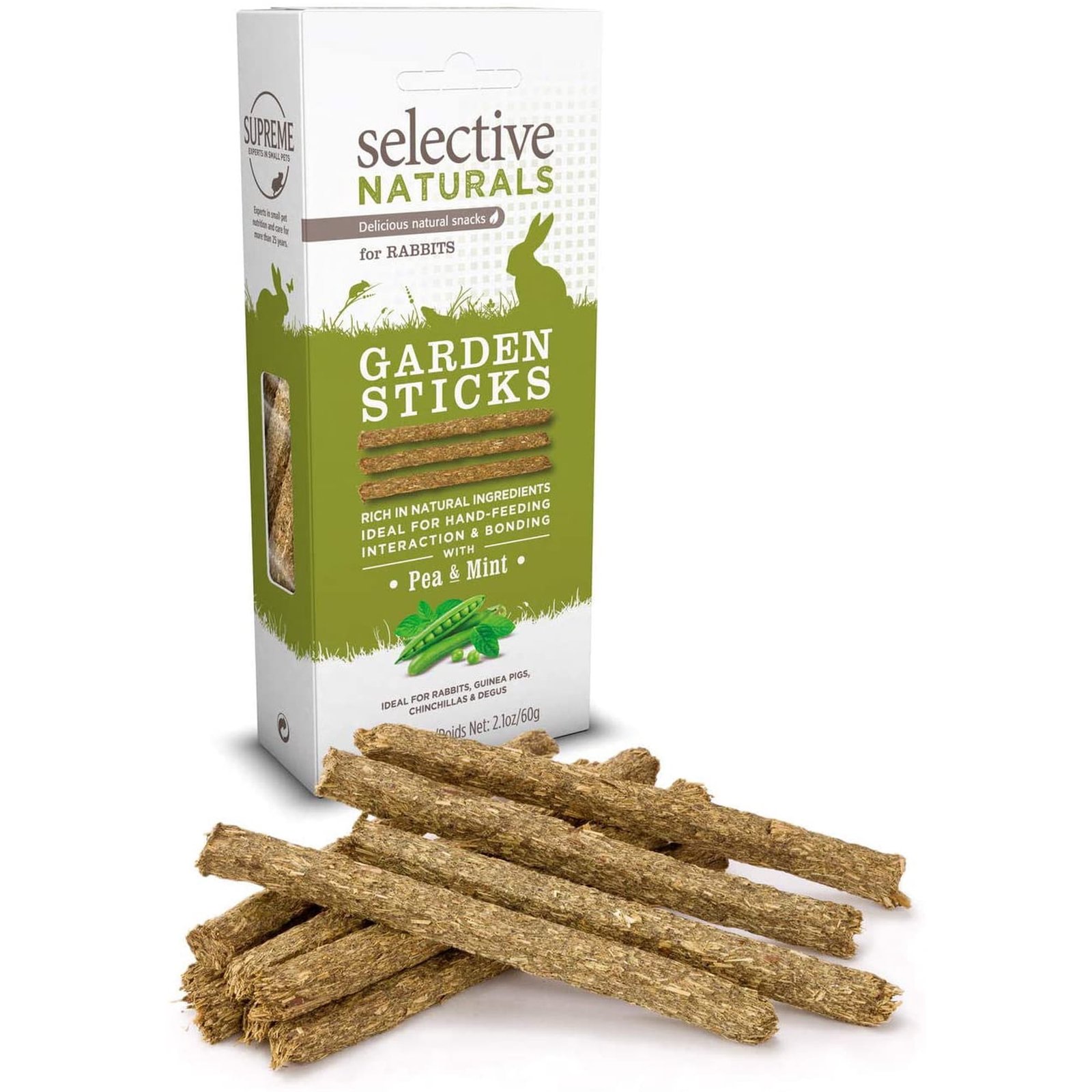 Science Selective Garden Sticks w/Pea & Mint for Rabbits, 2.1 oz