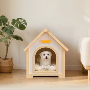 Solid Cedar Pet House,Wood Insulated Dog House for Small Dogs & Cats,Easy to Assemble