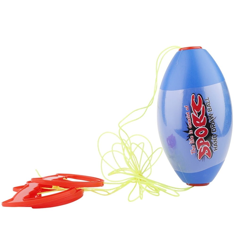 Pulling Ball Toy Two Person Cooperative Pulling Ball Pulling Ball Toy With Flexible Rope PE Plastic Ergonomic Design Zoom Balls For Outdoor Indoor Blue