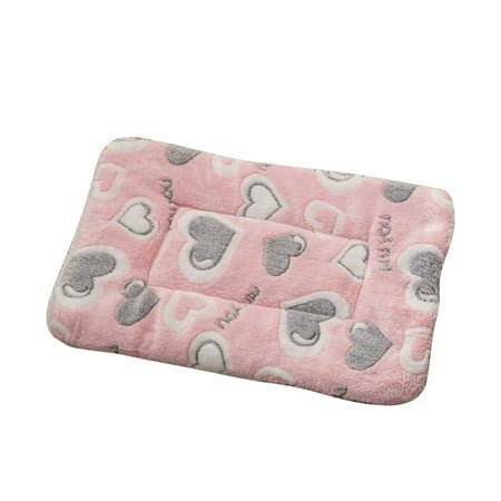 Dog Bed Mat with Plush, Soft Warm Pet Cushion, Dual Purpose Washable Sleeping Mattress Bed for Small Medium Dog and Cat (9x7in,B)