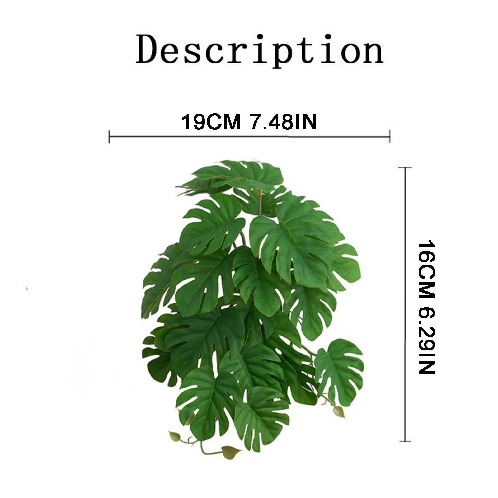 Reptile Plants for Terrarium, Artificial Hanging Plants with Suction Cups, Amphibian Tank Habitat Decor Plastic Plant for Bearded Dragons Lizards Snake Geckos Frogs by WEIWEIGG