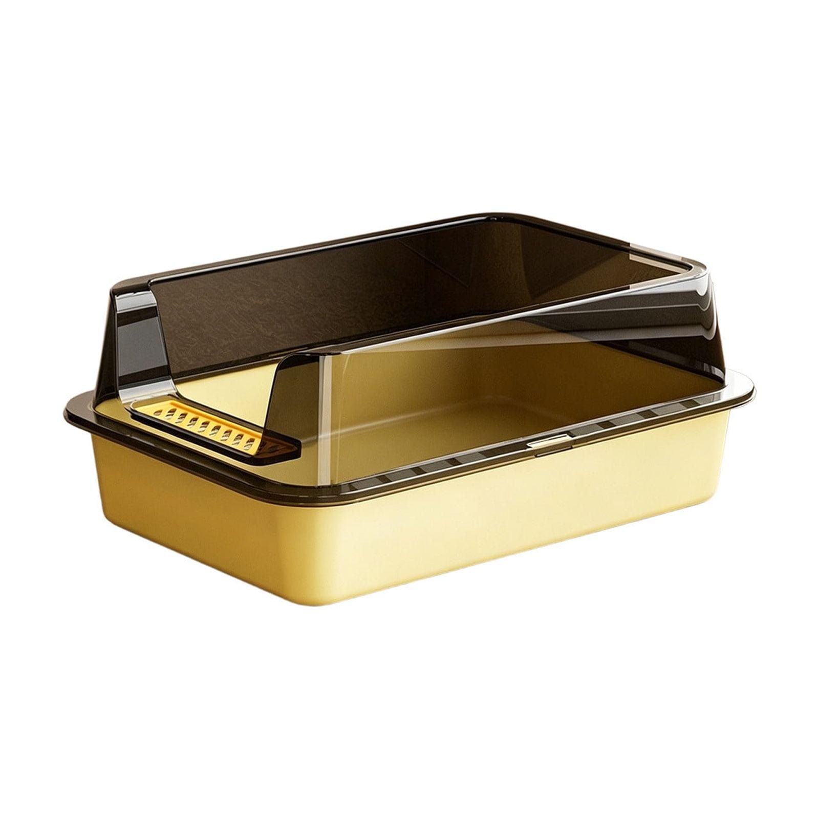 Semi Enclosed Cat Litter Box with Odor Control Accessory