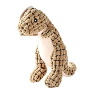 Plush Dinosaur Squeaky Toy For Dogs, Cute Stuffed Animal With Crinkle And Squeak Sounds, For Interactive Play And Chewing