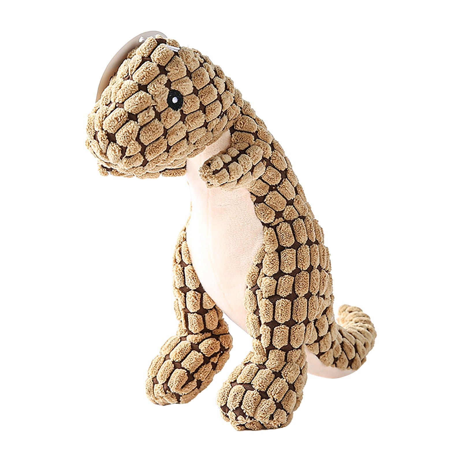 Plush Dinosaur Squeaky Toy For Dogs, Cute Stuffed Animal With Crinkle And Squeak Sounds, For Interactive Play And Chewing
