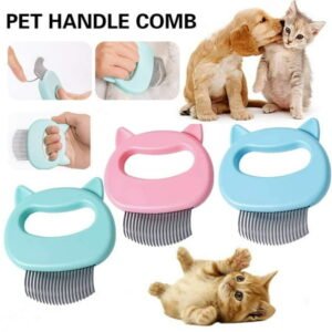 LNKOO 3 PCS Cat Comb Pet Short & Long Hair Removal Massaging Shell Comb Soft Deshedding Brush Grooming and Shedding Matted Fur Massage Dematting Tool for Dog Puppy Rabbit