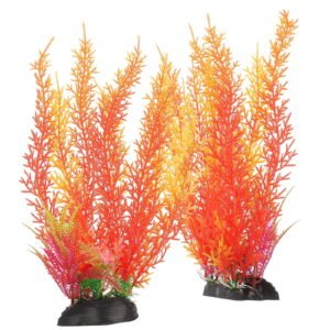LOLIPPYY 2-Pack Fish Kit with Decorative Artificial Plants for Marine and Reef Aquariums