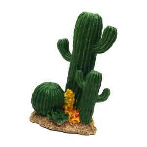 Realistic Resin Cactus Sculpture for Fishtanks and Reptiles Terrarium Decoration