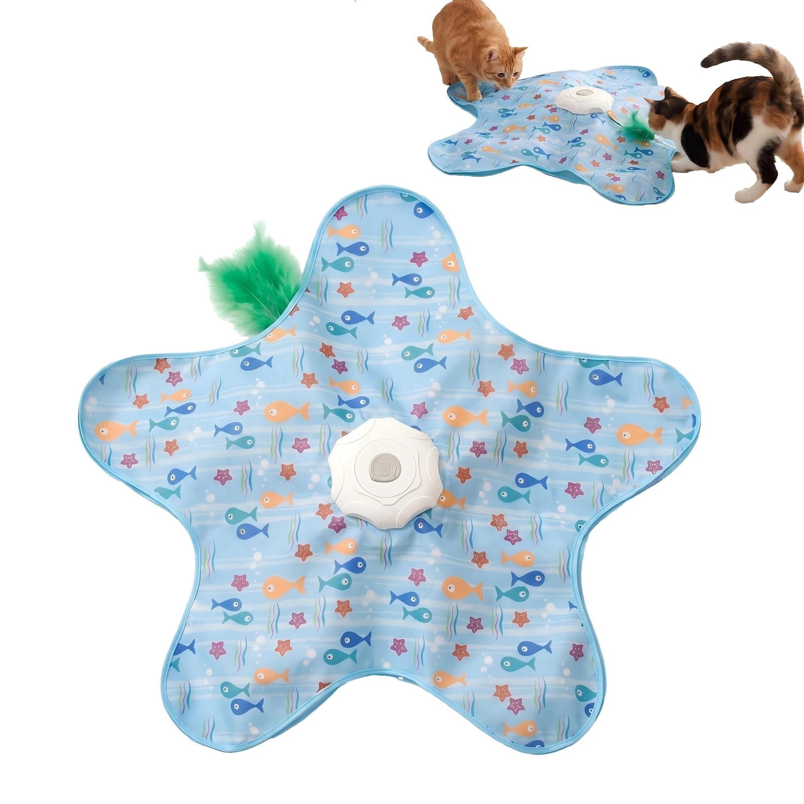 Interactive Cat Toy for Indoor Cats, Rechargeable Hide & Seek with Touch Sensor, Bird Chirps & Moving Feathers – Fun for Bored Adult Kittens