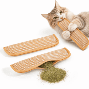 2-Pack Cat Toys with 6000mg Organic Catnip, Soft Sisal Material – Kitten Chew Toys for Indoor Cats, Interactive Kicker and Scratching Toy for Bored Cats