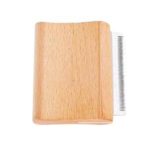 Pet Grooming Brush for Dogs Cats Horses Wooden Deshedding Tool and Detangling Comb for Hair Removal and Coat Care