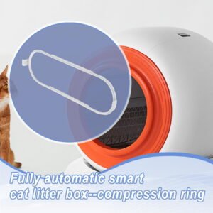 EHJRE Cat Litter Box Accessories, Including Cat Litter And Replacement Parts for The Waste Bin. Made of PP Material for Efficient Waste Separation An pressure ring