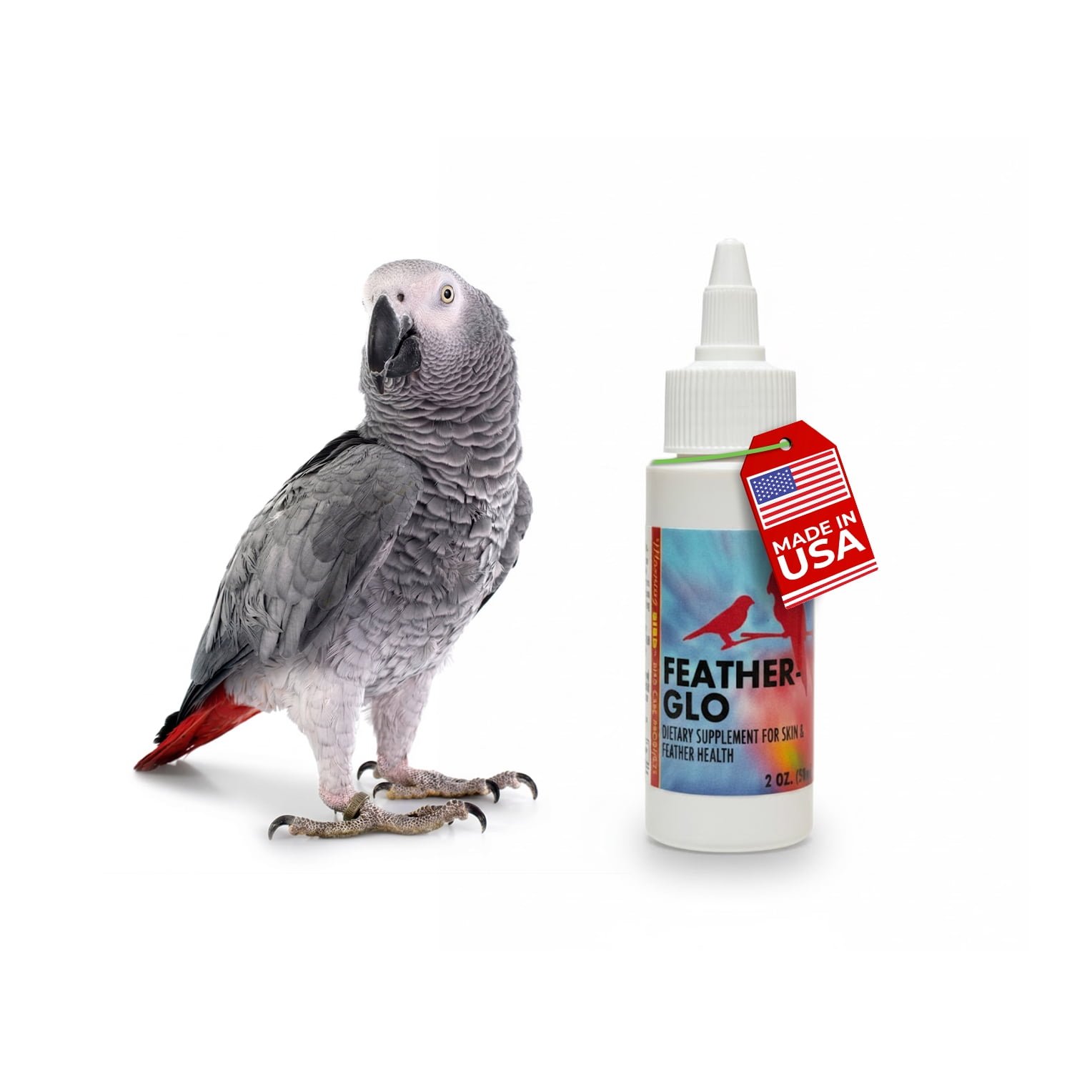 Morning Bird Feather Glo Bird Supplement with Palm Oil, 2 fl oz