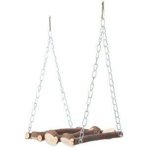 FRCOLOR Wood Bird Swing Sturdy Parrot Perch Toy for Pet Use with Synthetic Material