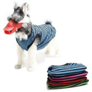 Yesbay Adorable Stripe Pet Dog Puppy Cat Vest Clothes Costume Breathable Apparel Outfit,Green