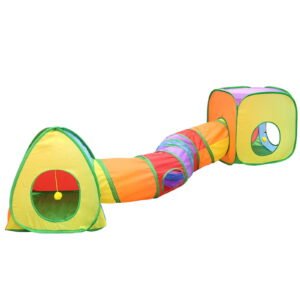 Cats Tunnels for Indoor Cats with Cubes Tent Toys Combo, Collapsibles Interactive Drill Buckets Set, Cats Tube with Play Ball and Bells for Kittens, Puppy, Kitty, Rabbits