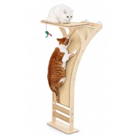 Medium Cat Window Perch With Scratcher Ramp Climbing Tree