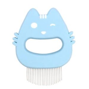TopMed ETS Soft Deshedding Brush Proven Grooming Tools For Dogs Cats and Other Animals Removal Massaging Shell Comb Grooming and Shedding Matted Fur Remover (BLUE)