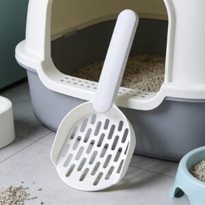 FHBVT 26x11cm Cat Litter Scoop Sturdy Durable Plastic Mesh Design Easy Clean Wide Opening Fast Sifting Deep Clean Tool For Cat Litter Box Small Large Cat Pet Waste Removal Accessory