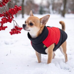 Dog Winter Coat, Warm Thick Padded Pet Jacket, Cold Weather Fleece Lined Vest, Cozy Thermal Outdoor Apparel, Small Medium Dogs Clothing M