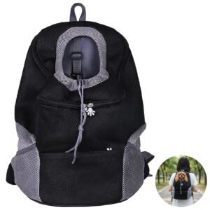 Pet Carrier Backpack for Small Dogs and Cats, Breathable Pet Carrier with Safety Buckle, Drawstring, Padded Shoulder Straps, Comfortable and Hands-Free, 14.2×8.3×17.7 in