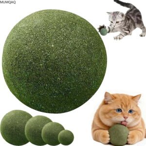 4pcs Giant Cat Catnip Ball for Cats,3.94 Inches Huge Catnip Toy, Jumbo Cat Nip Balls, Interactive Cats Toys Indoor,Pet Nip Licking Ball,Big Catnips Teeth Cleaning Edible Toy Balls for Pets Lick