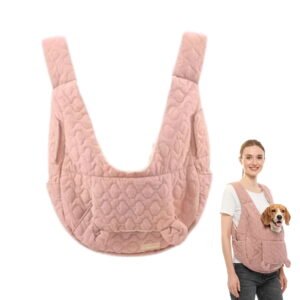 THDFTDT Extra-Large Dog Sling Carrier, Winter Pet Bag with Cotton Lining, Waterproof and Breathable