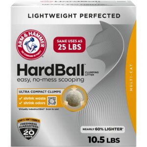 ARM & HAMMER HardBall Lightweight 5-in-1 Clumping Cat Litter, Garden Bloom Scent, 10.5 lbs