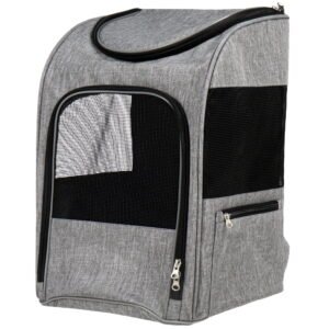 TrustyPup Comfort Pet Backpack Carrier, Medium Gray, Hands-Free Travel Backpack for Small Dogs & Cats