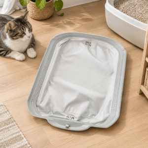 Unbranded Automatic Cat Litter Box Liners, Waterproof Scratch Resistant Pet Litter Tray Accessory