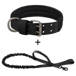 Dog Collar and Leash Set | Heavy Duty for Large and Medium Dogs | Nylon Dog Training Collar and Leash for Walking Training