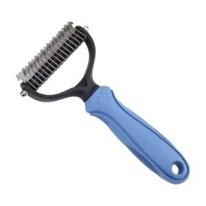 Yonrjhukm Double Sided Pet Dematting Comb for Dogs and Cats, Undercoat Deshedding Tool, Grooming Comb for Long Hair, De-tangling Brush for Small and Large Breeds