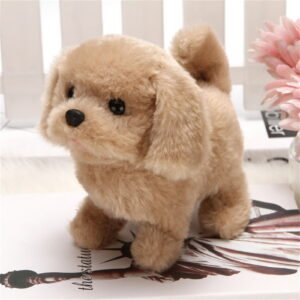 Simulation Puppy Toy, Walking Barking Dog Toy, Interactive Realistic Pet Toy for Kids, Educational Cute Furry Puppy Gift, Battery Operated, 15x16x9cm, Requires 2 AA Batteries