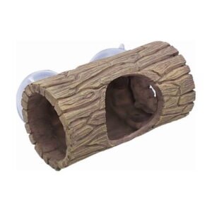 Magnetic Crested Gecko Hide – Resin Hollow Log Cave, Reptile Hide Cave, Reptile & Amphibian Habitat Hideouts, Terrarium Decor