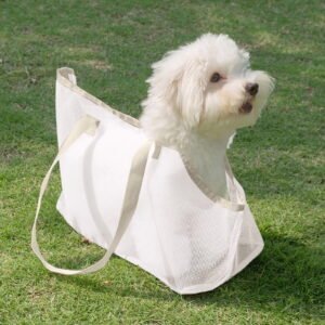 Pet Carrier Backpack for Small Dogs & Cats – Breathable Mesh Summer Travel Bag, Lightweight Foldable with 45° Anti-Choke Neck Design & Safety Buckle for Hiking, Walking, Outdoors